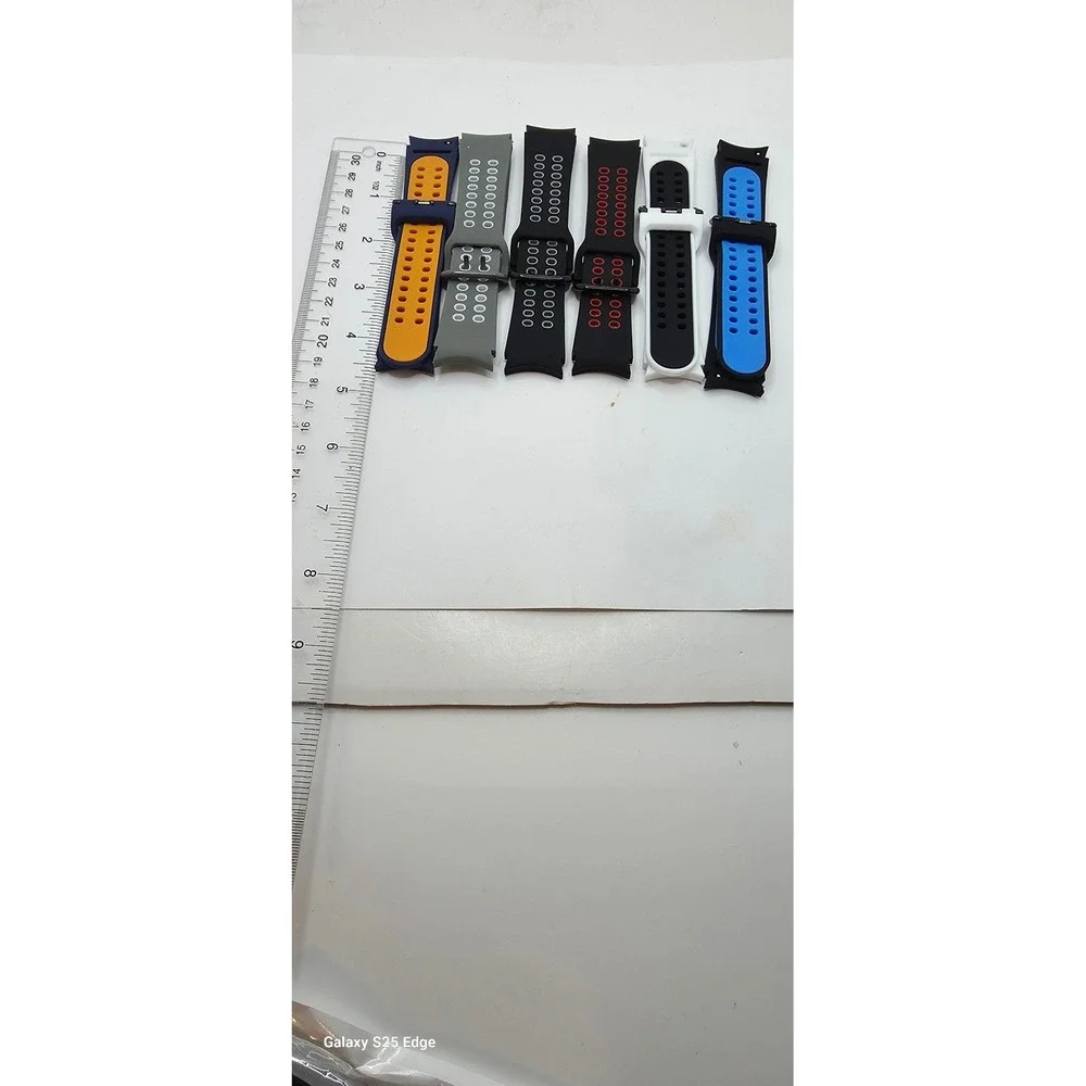 6 Pack Silicone Sport Bands for Samsung Galaxy Watch 4 & Classic 40 42 44 46mm